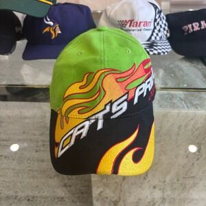 Arctic Cat Hat Mens OSFM Green Black Flame Cat's Pride 2003 Excellent Racing